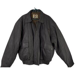 Vintage 90s Mens Phase 2X Leather Bomber Insulated Jacket